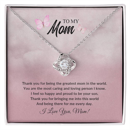 To My Mom | Love Knot Necklace.